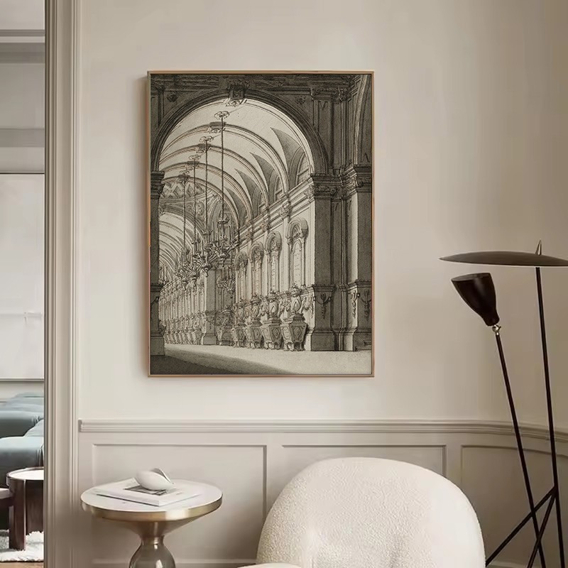 Rysunek Vintage Szkic Geometry – Interior Design Drawing recenzja i cena